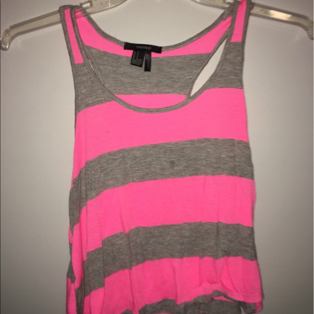 pink and grey forever 21 tank top